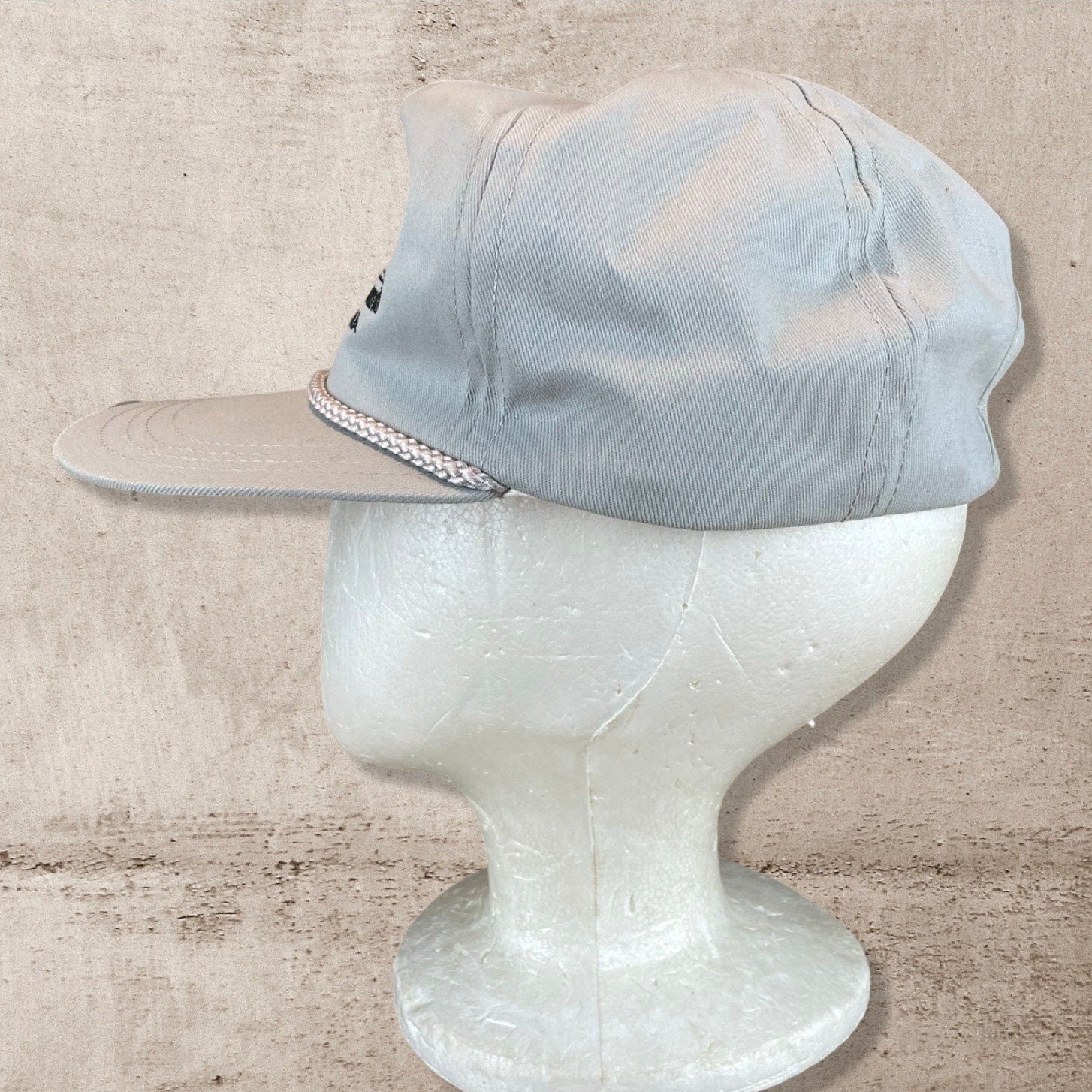 90s VTG GENERAL MOTORS MESA DESERT PROVING GREY TRUCKER HAT CAP OS