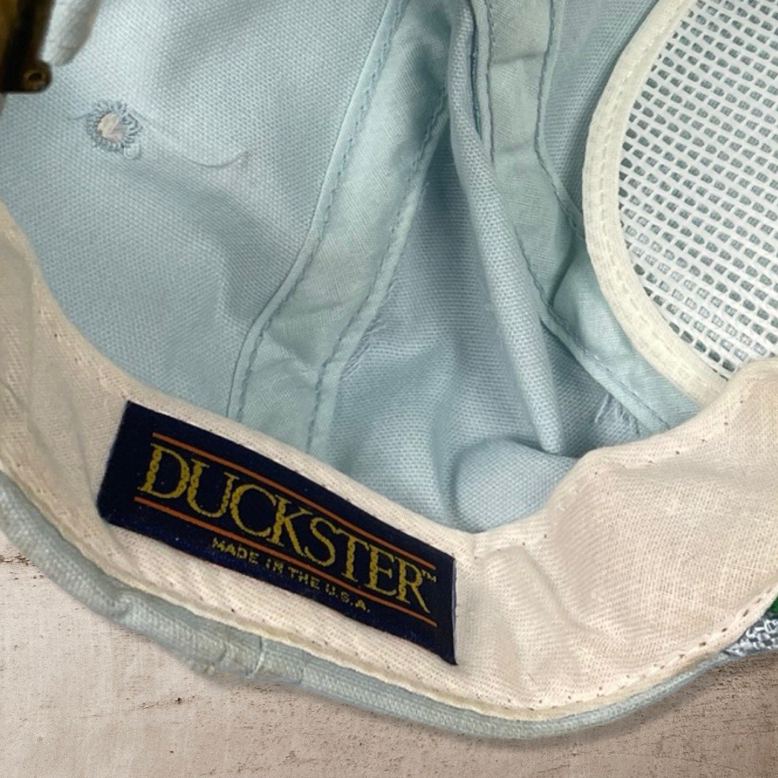 VINTAGE 90S DUCKSTER RIFLE CREEK WESTERN SPORTS HAT BLUE CAP EMBROIDERED (OS)