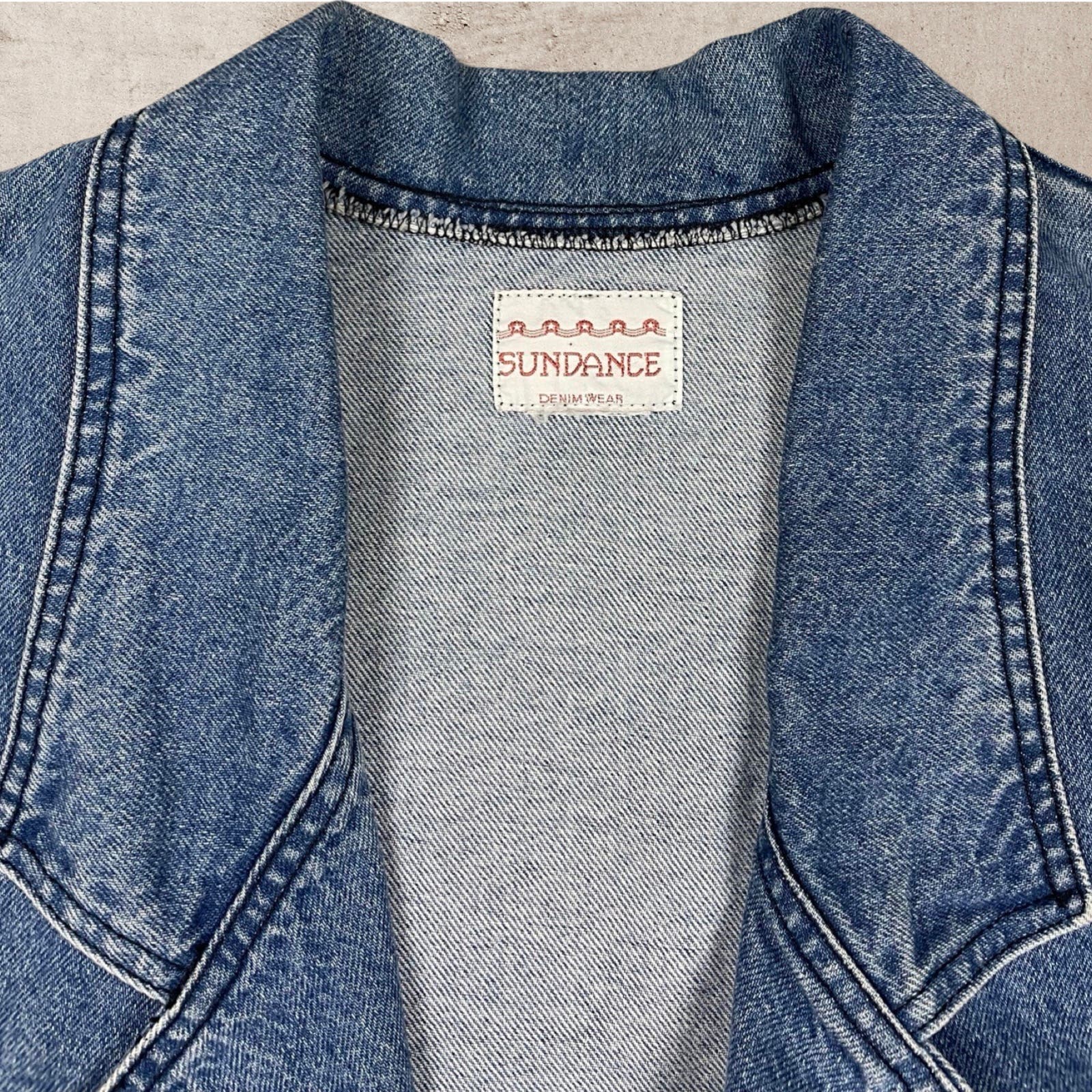 90s VTG MENS SUNDANCE DENIM WEAR WESTERN JEAN BLAZER JACKET (L/XL)