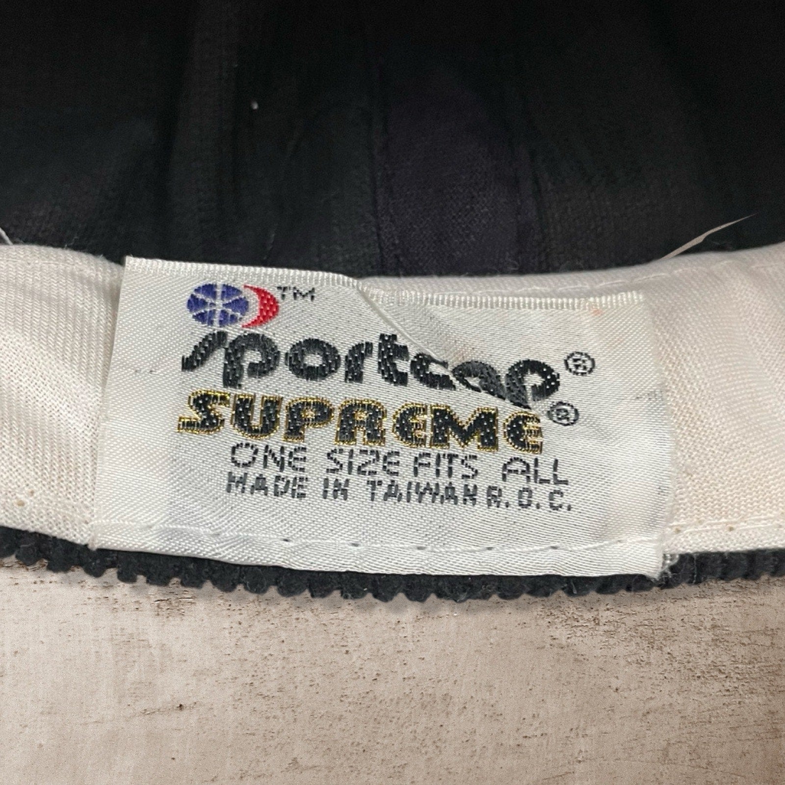 90s VTG MISTER TUXEDO SPORTSCAP SUPREME BLACK CORDUROY TRUCKER HAT CAP (OS)