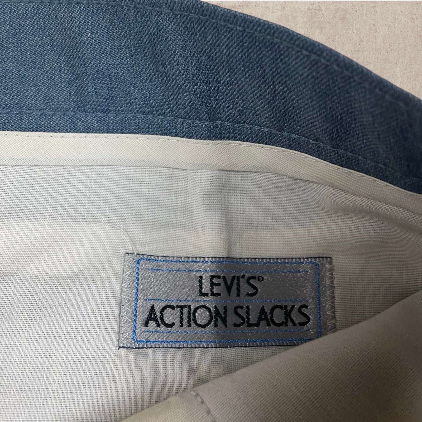 70s VTG LIGHT BLUE LEVIS ACTION SLACKS PANTS USA MADE MENS (36X32)