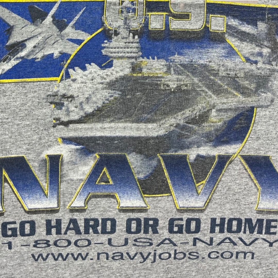 90s NAVY RECRUIT "LET THE JOURNEY BEGIN" T-SHIRT (L)