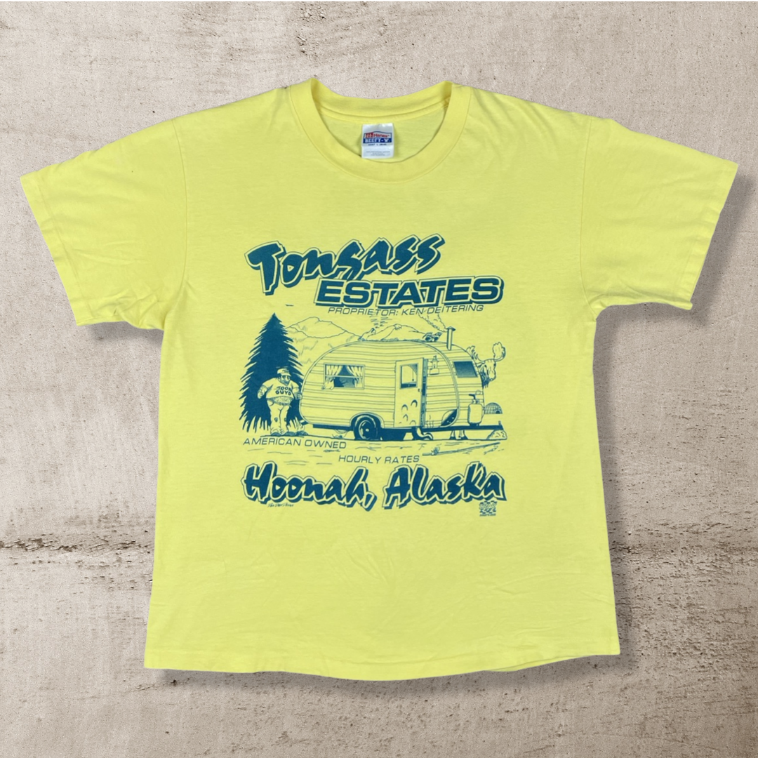 90s TONGASS ESTATES HOONAH ALASKA T-SHIRT (L)