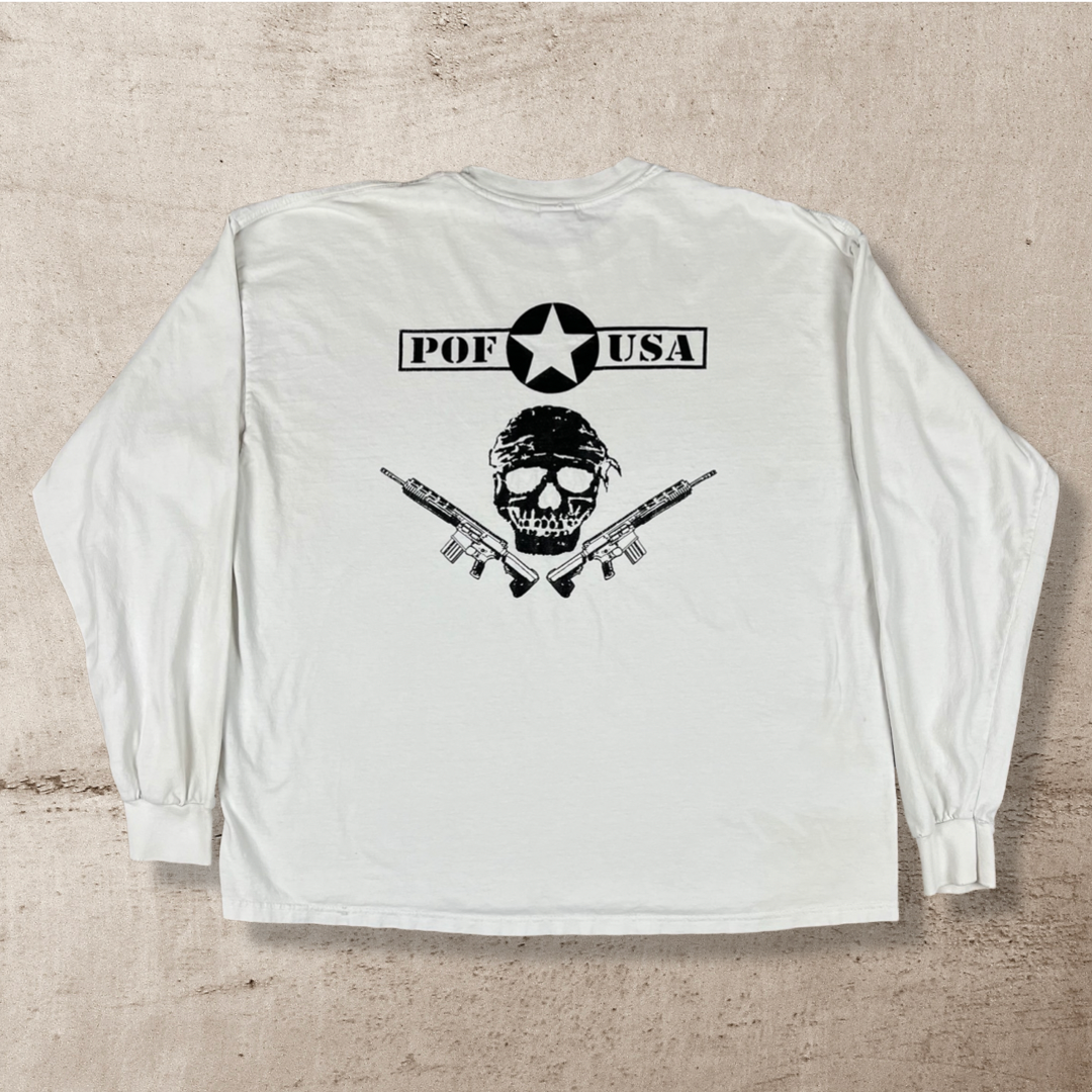 Y2K "POF USA" RIFLE MANUFACTURING LONG SLEEVE T-SHIRT (XXL)