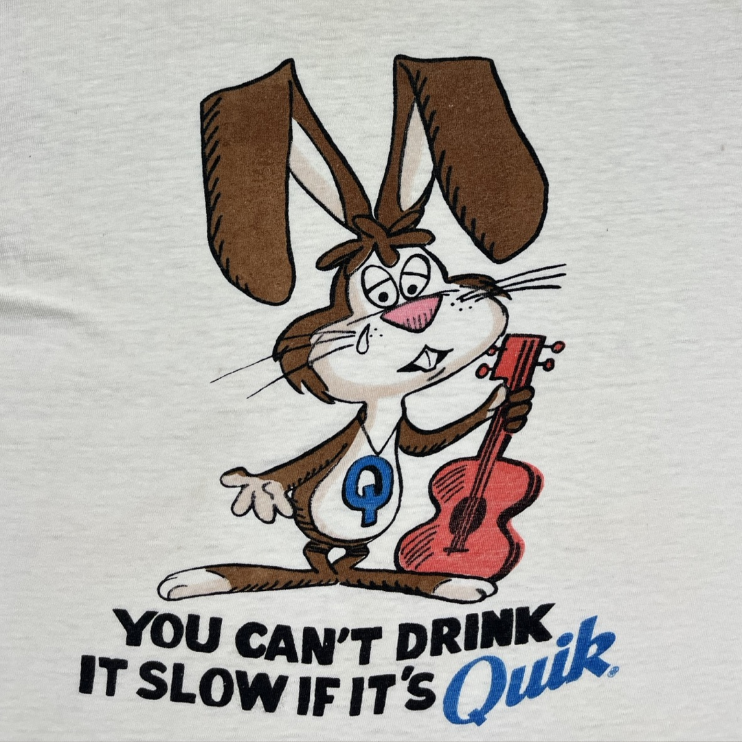 70s NESQUIK YOU CAN'T DRINK IT SLOW" RINGER T-SHIRT (S/XS)