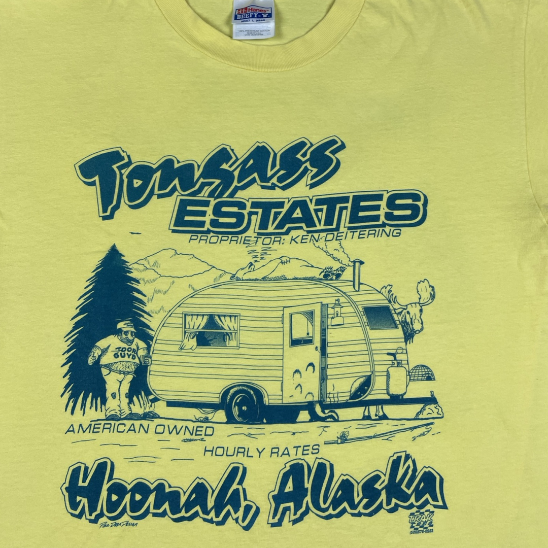 90s TONGASS ESTATES HOONAH ALASKA T-SHIRT (L)