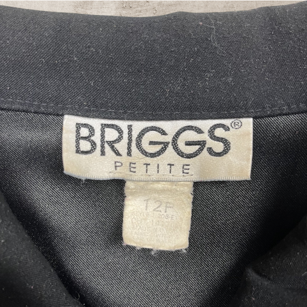 80s VINTAGE WOMEN'S BRIGGS PETITE COLLARED ZIP-UP JACKET (12P)