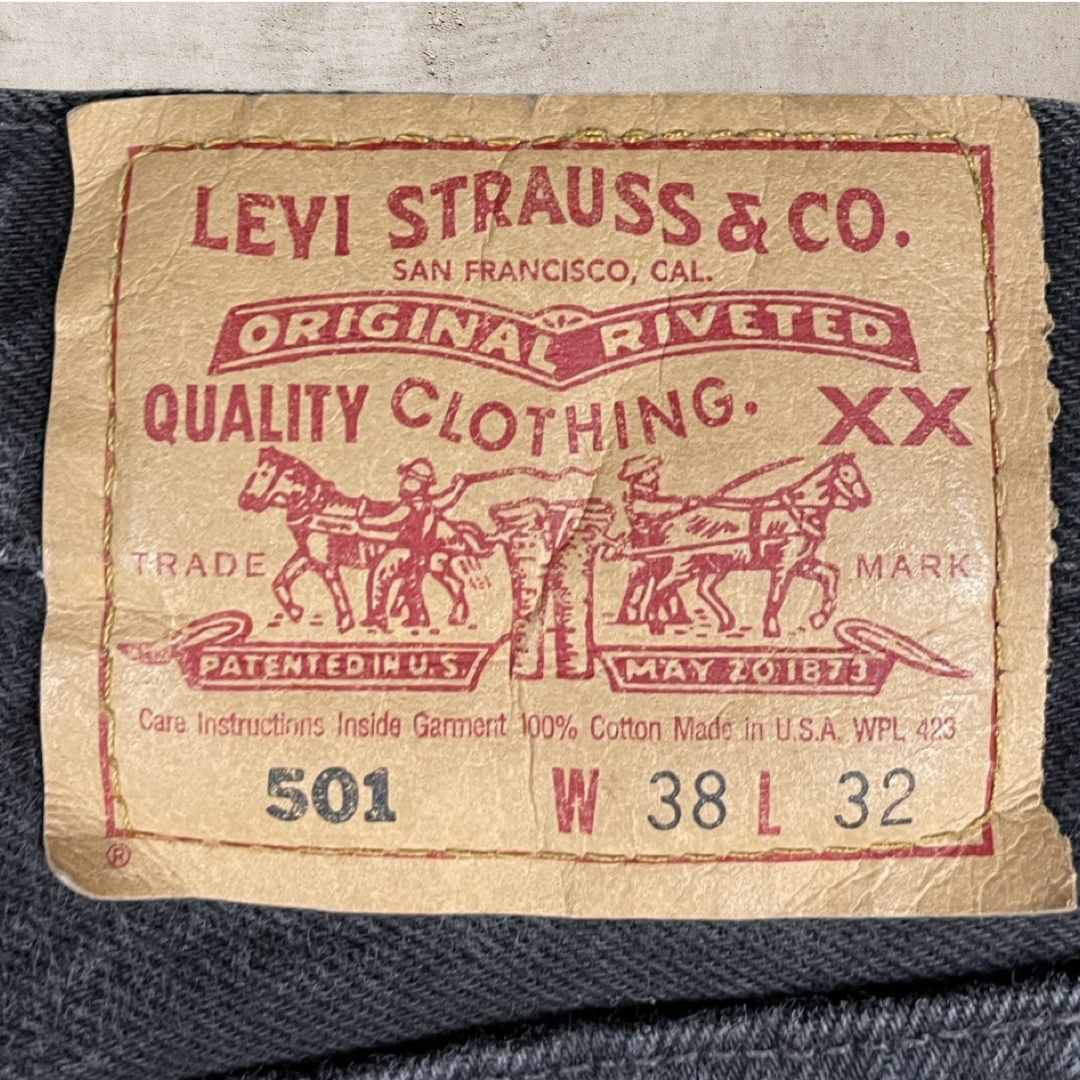 90s VINTAGE LEVIS 501 XX BLACK JEANS (36X32)