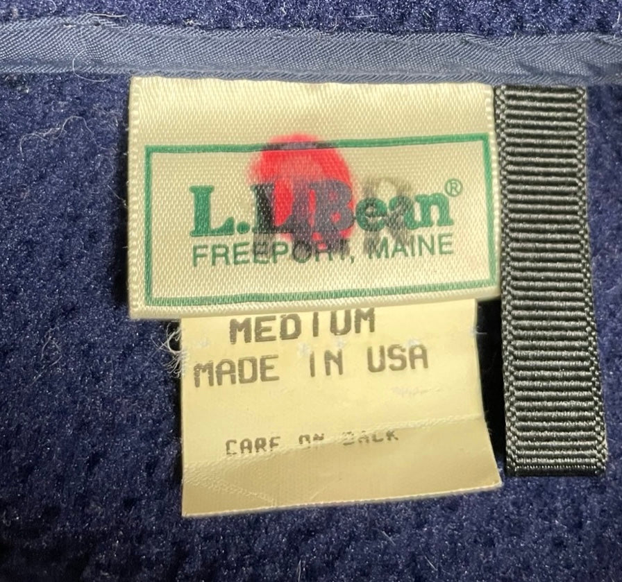 90s VINTAGE L.L. BEAN FLEECE ZIP-UP JACKET (M)