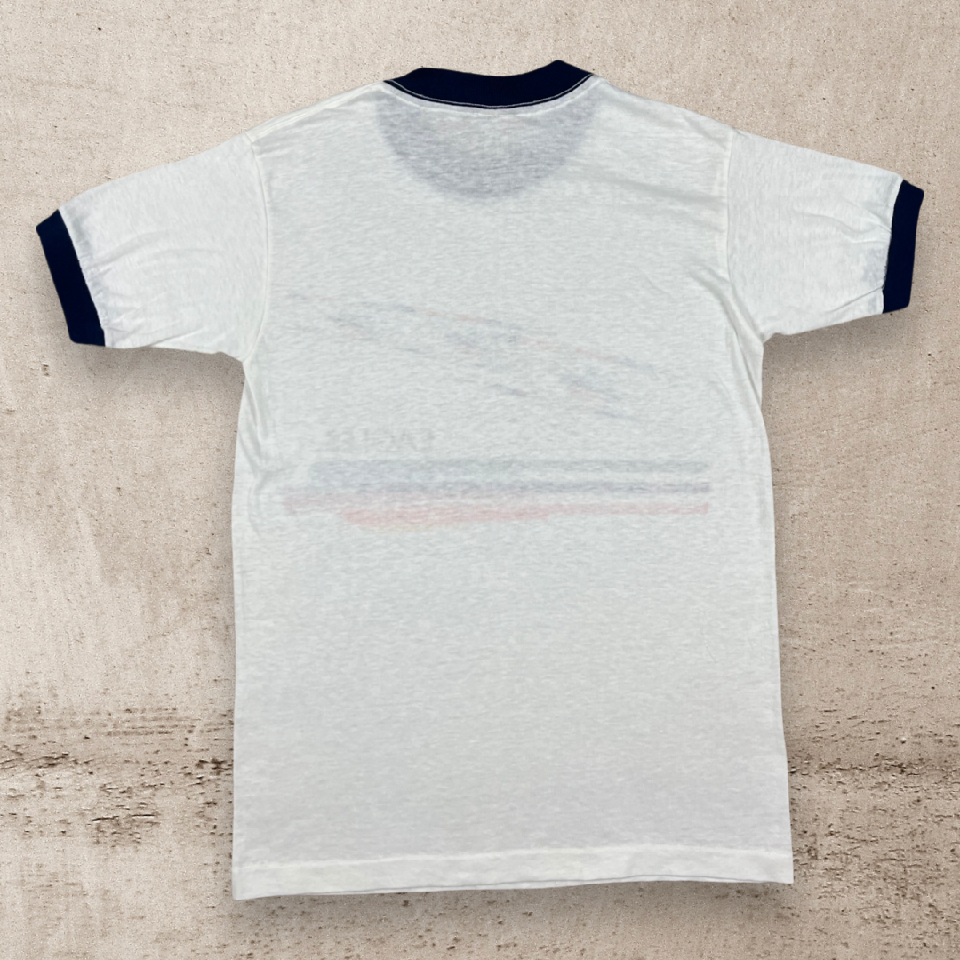 70s EAGLES AIR PLANE AVIATION RINGER T-SHIRT (M/S)