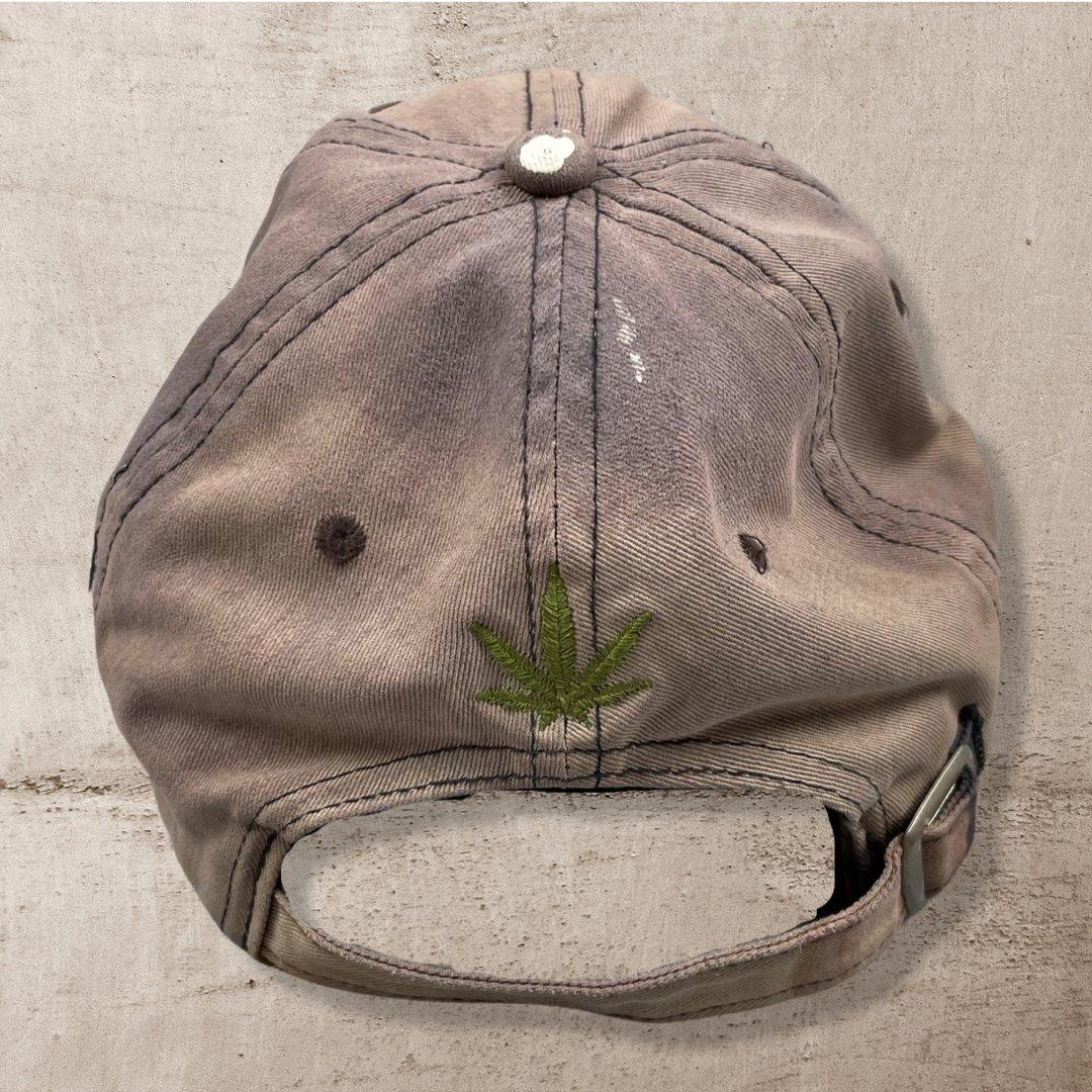 00s SUN FADED LIQUID BLUE THC WEED BASEBALL CAP (OS)