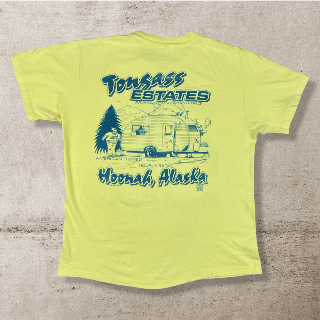 90s TONGASS ESTATES HOONAH ALASKA T-SHIRT (L)