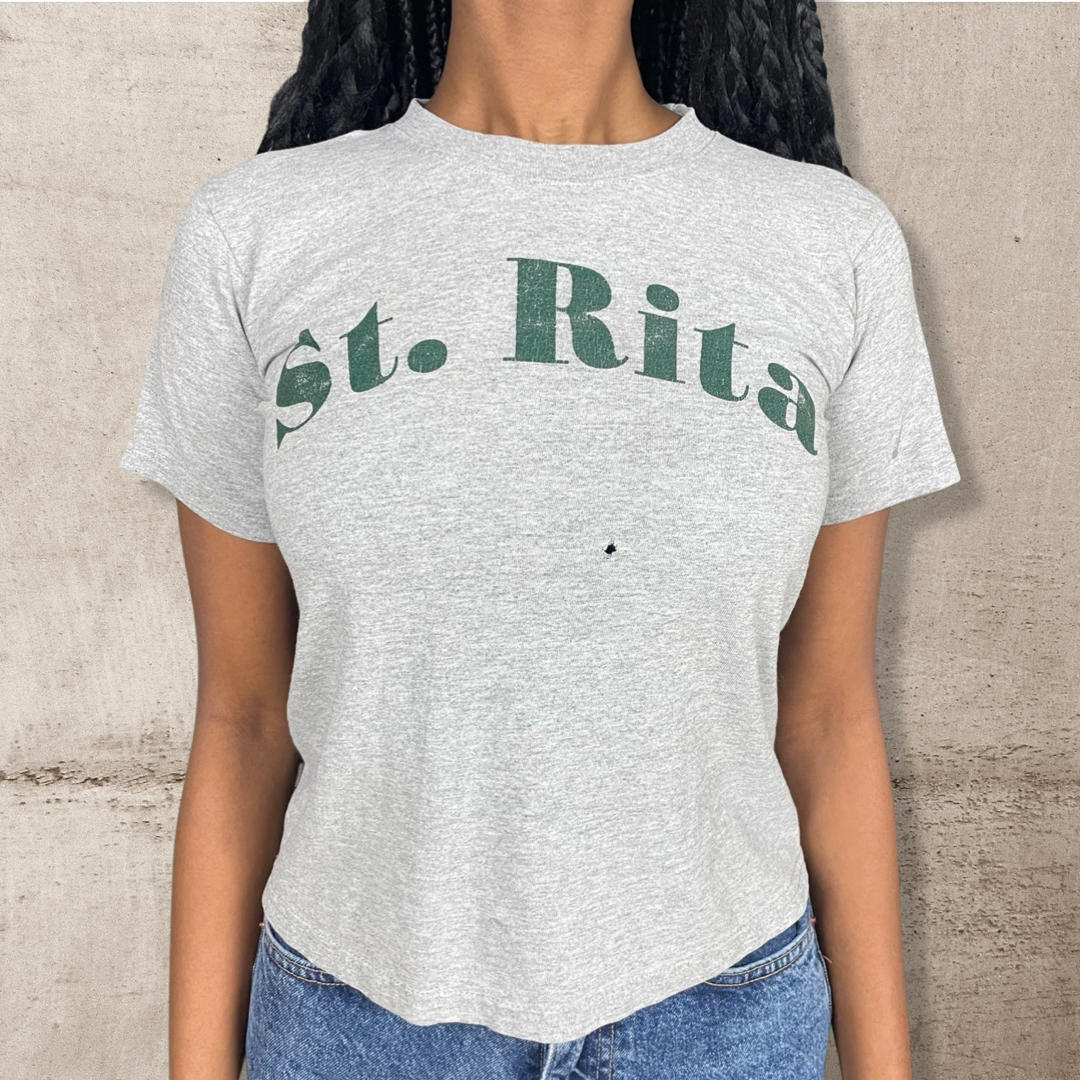 90s VINTAGE ST. RITA ACADEMY T-SHIRT (S)