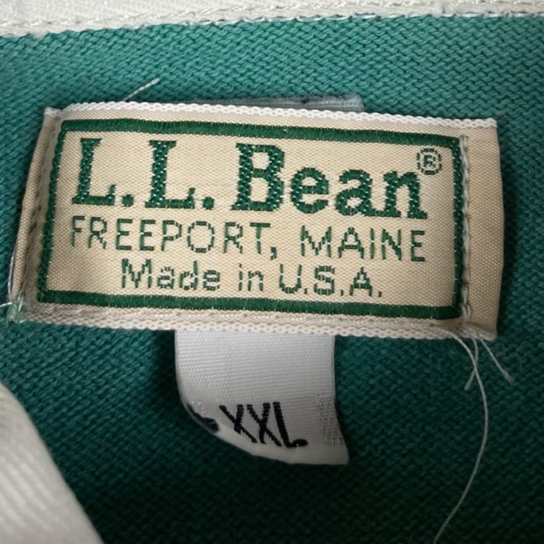 80s L.L. BEAN COLOR BLOCKED RUGBY SHIRT (XXL)