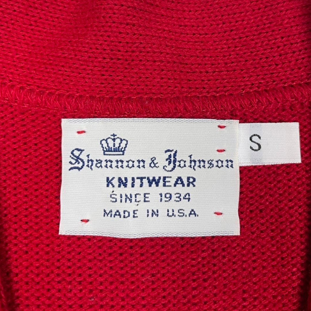 80s VINTAGE SHANNON & JOHNSON CARDIGAN SWEATER (S)