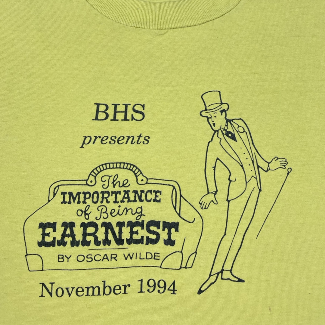 '94 OSCAR WILDE "IMPORTANCE OF BEING EARNEST" T-SHIRT (L)