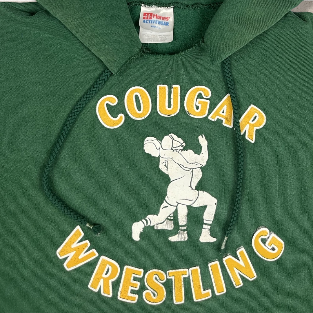 90s COUGAR WRESTLING HOODIE (L)