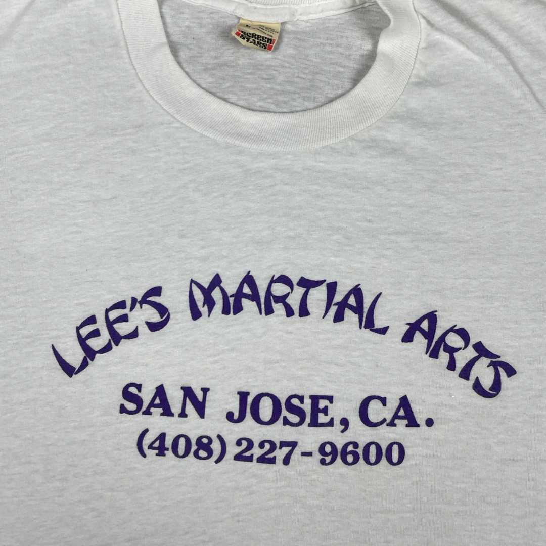 80s LEE'S MARTIAL ARTS CALIFORNIA T-SHIRT (M)