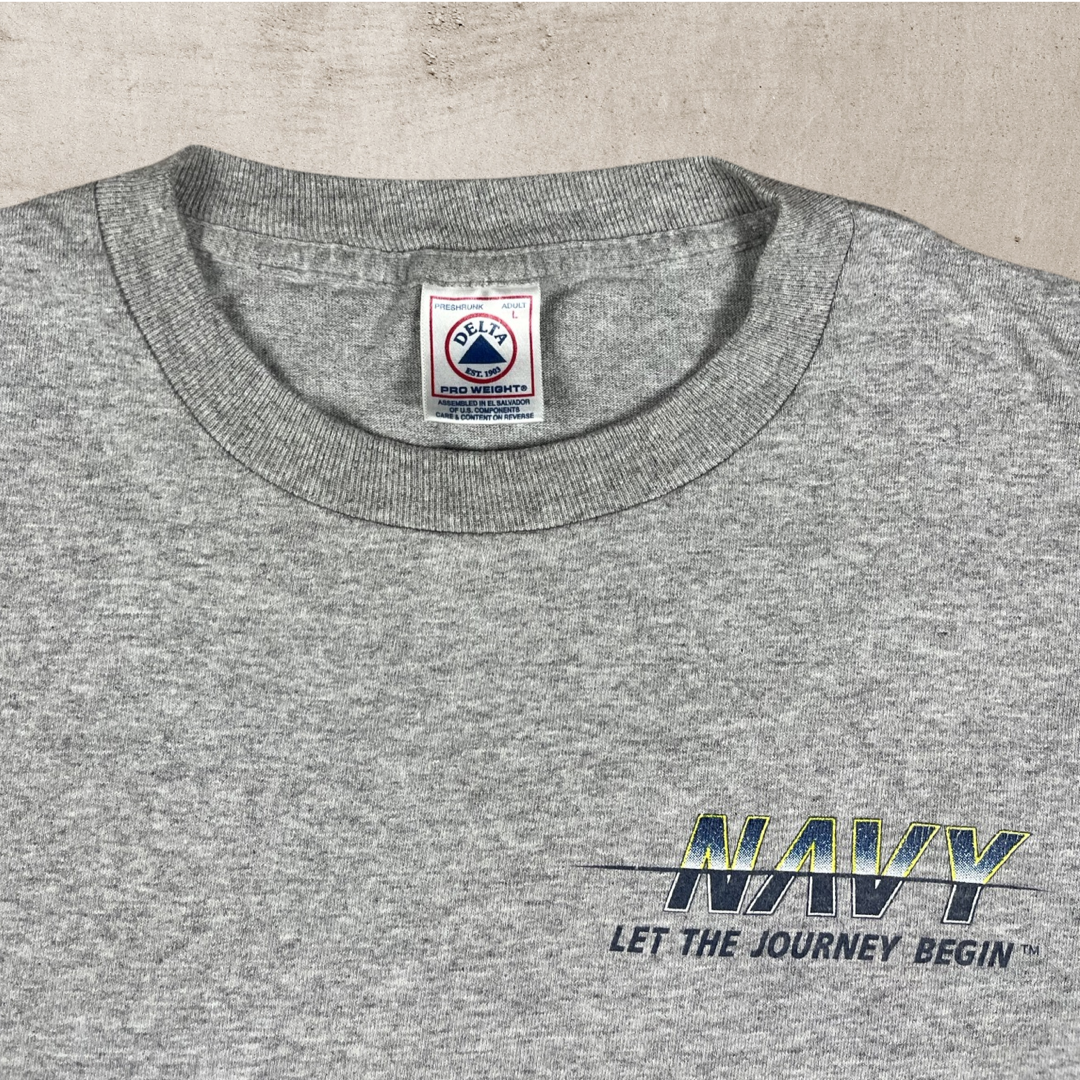 90s NAVY RECRUIT "LET THE JOURNEY BEGIN" T-SHIRT (L)