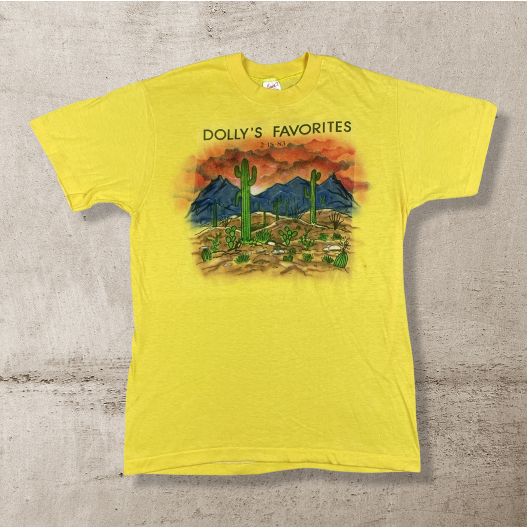 80s DOLLY'S FAVORITES WESTERN DESERT T-SHIRT (M)