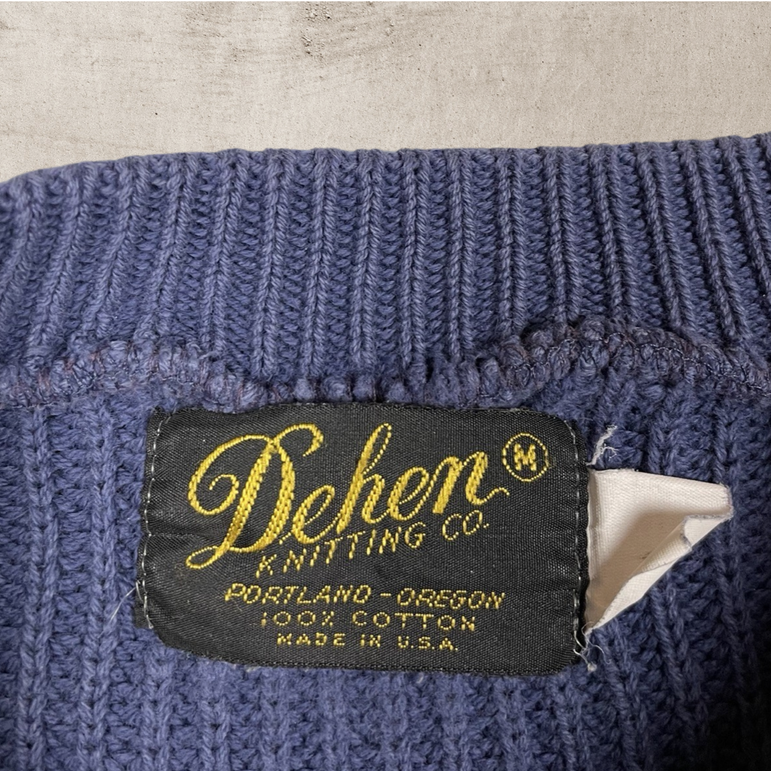 70s VINTAGE DEHEN MENS 1920 KNITTING CO ARIZONA USA KNIT COTTON SWEATER (M)