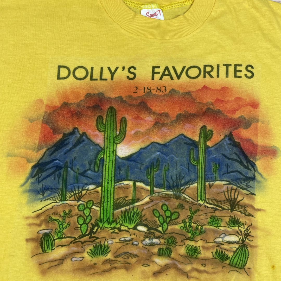 80s DOLLY'S FAVORITES WESTERN DESERT T-SHIRT (M)