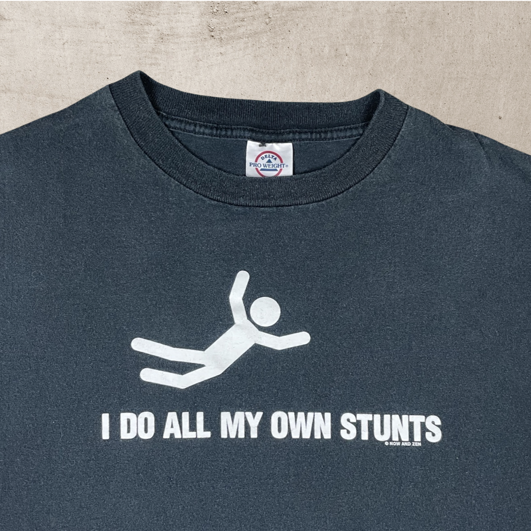 Y2K "I DO MY OWN STUNTS" T-SHIRT (L/XL)