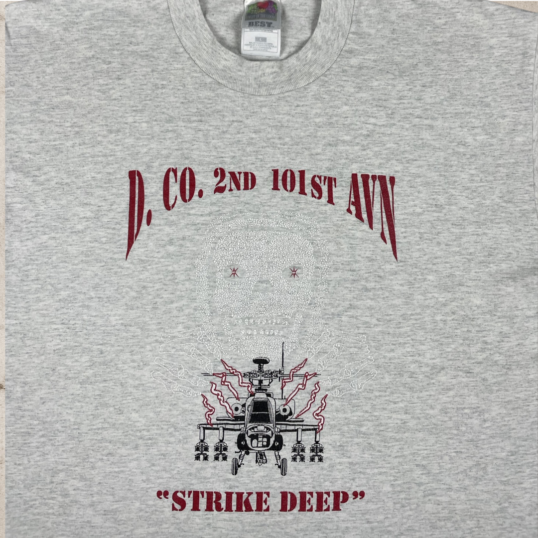 90s "STRIKE DEEP" US AIR FORCE T-SHIRT (L)