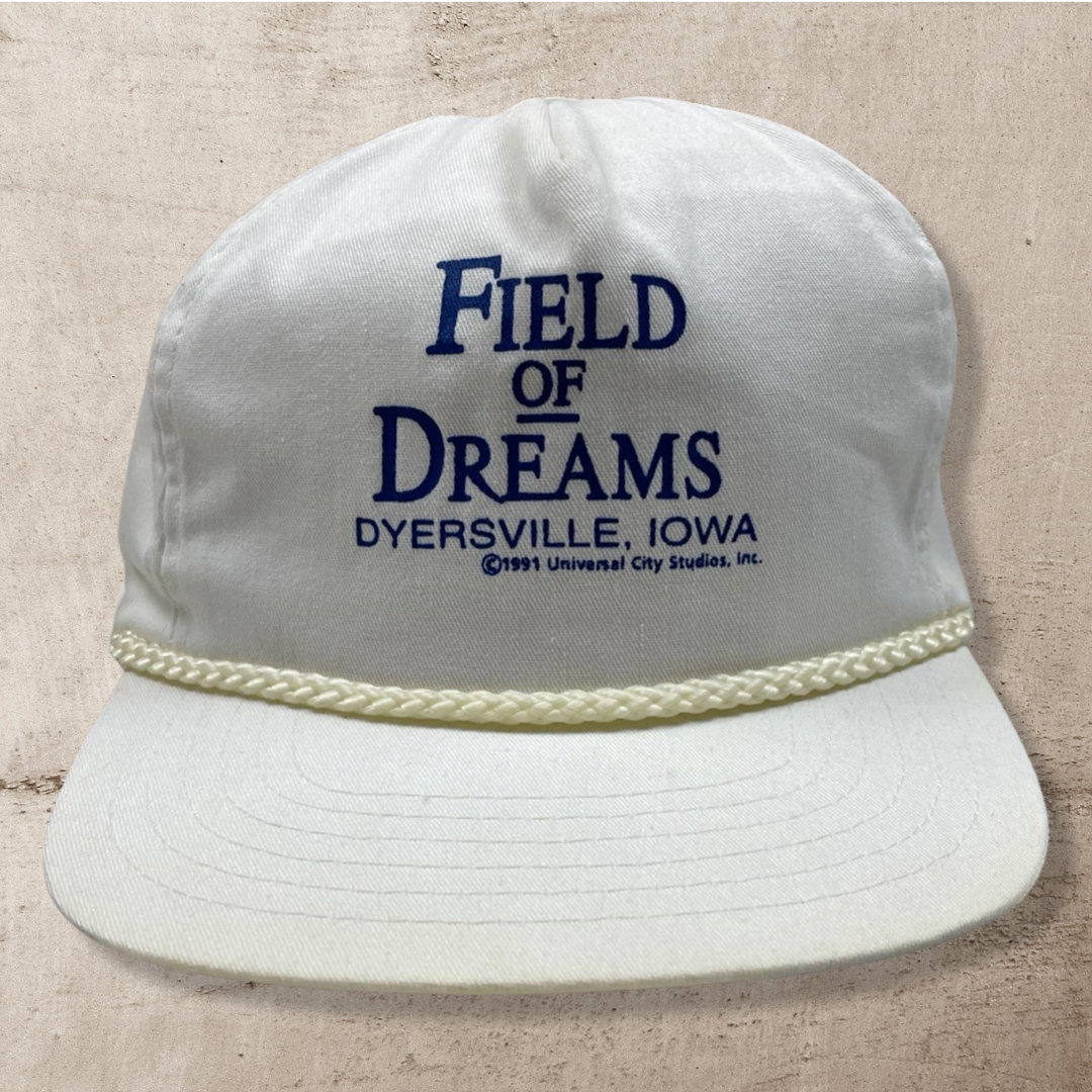 90s VINTAGE FIELD OF DREAMS WHITE TRUCKER HAT (OS)