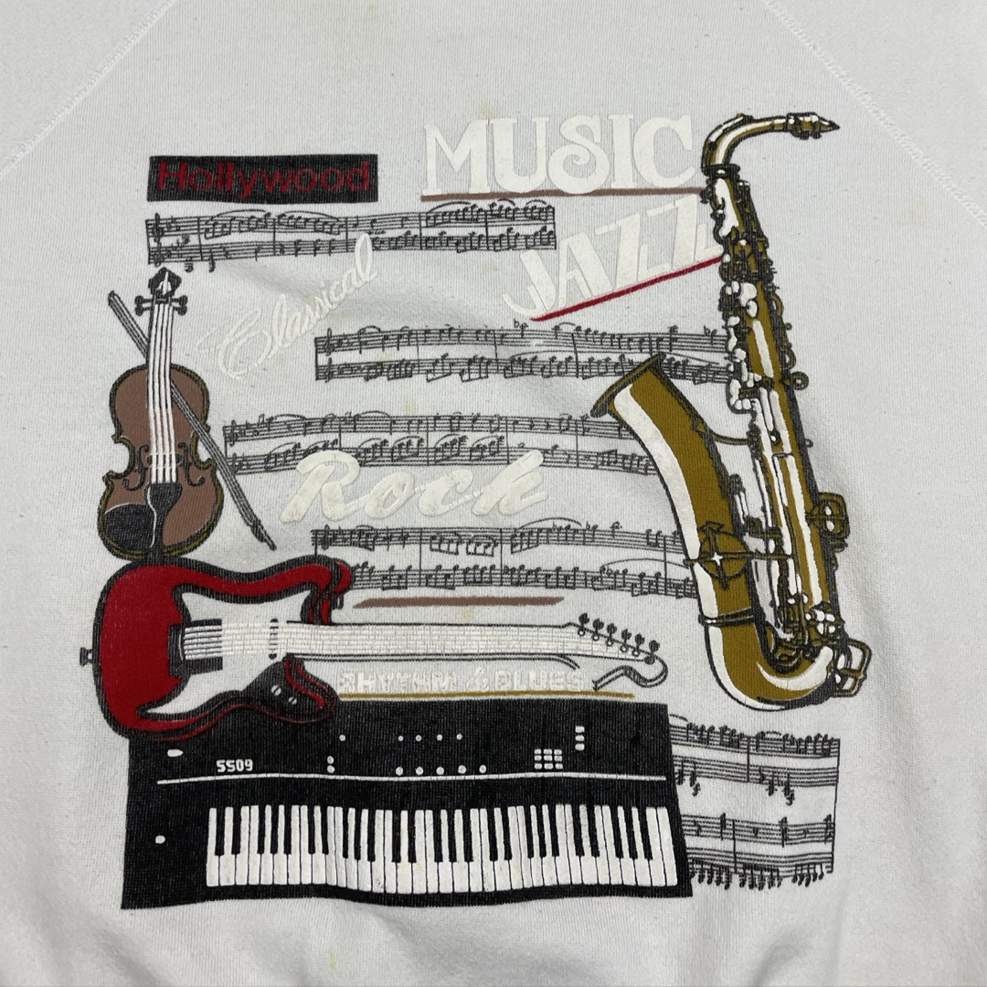 1990s VINTAGE MUSICAL INSTRUMENTS SWEATSHIRT (XL/L)