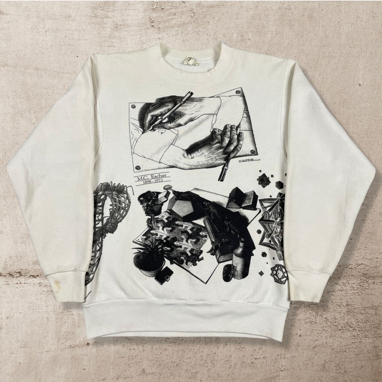 1991 VINTAGE M.C. ESCHER ART SWEATSHIRT (M)